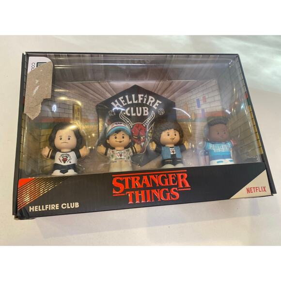 Stranger Things Hellfire Club Collector Fisher Price Little People 4-Pack NIB - Picture 1 of 8